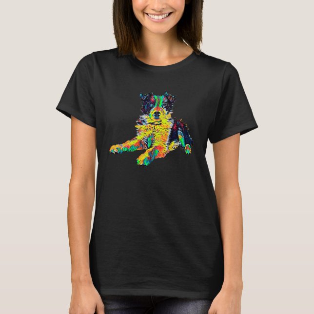 Border Collie Dog T-Shirt (Front)
