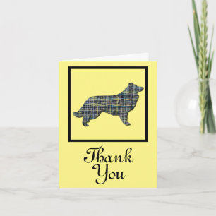 Border Collie Dog Thank You Greeting Card