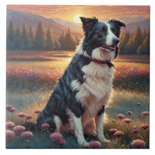 Border Collie Dog Tile