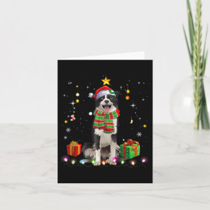 Border Collie Dog Tree Christmas Sweater Xmas Dogs Card