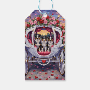 Border Collie Dog Valentine's Day Gift Tags