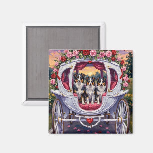 Border Collie Dog Valentine's Day Magnet