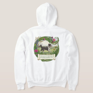 Border Collie Dog Walker Custom Zip Up Hoodie