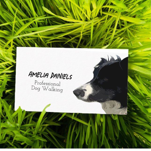 Border Collie Dog Walking/ Groomer Business Card (Creator Uploaded)