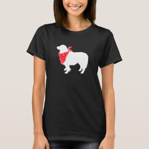Border Collie Dog Wearing Red Bandanna T-Shirt