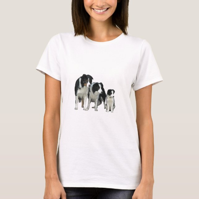Border Collie Dogs T-Shirt (Front)