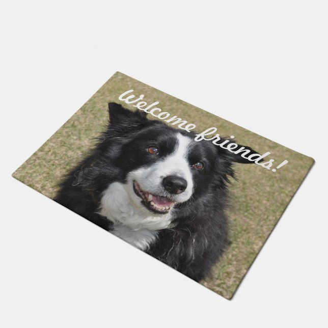 Border Collie Doormat (Angled)