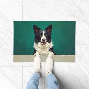 Border Collie Doormat Art