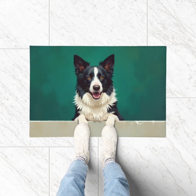 Border Collie Doormat Art (Indoor)