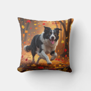 Border Collie Elegant Throw Pillow
