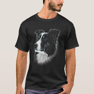Border Collie Face For Dog T-Shirt