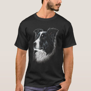 Border Collie Face For Dog T-Shirt