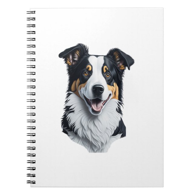 Border Collie face Notebook (Front)