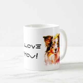 Border Collie Family Dog Personalize Text Coffee Mug