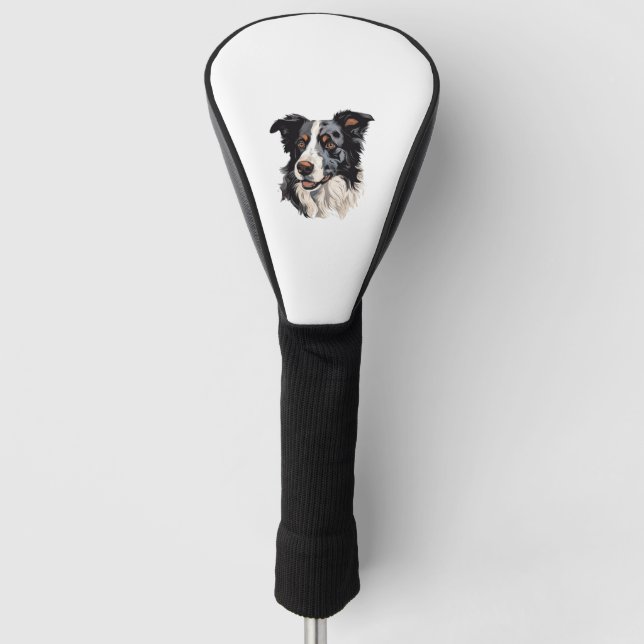 Border Collie Famous Design design - Smartest Golf Head Cover (Front)