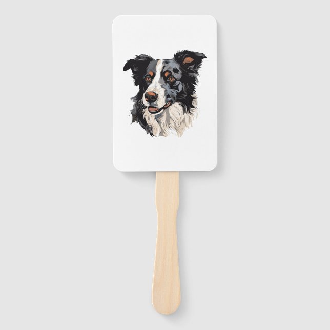 Border Collie Famous Design design - Smartest Hand Fan (Front)