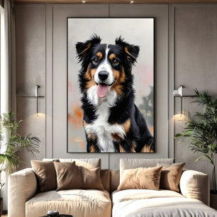 Border Collie Focus of the Fields Canvas Print