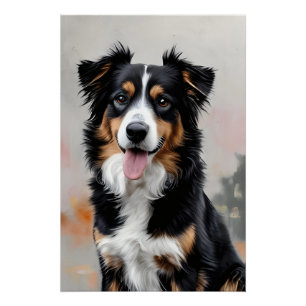 Border Collie Focus of the Fields Poster