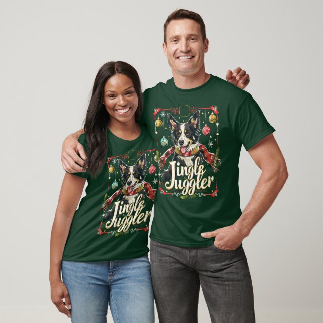 Border Collie Funny Christmas T-Shirt (Unisex)