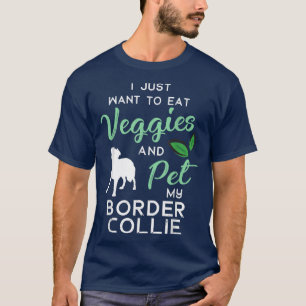 Border Collie Funny Vegan Dog Lover Owner Xmas Bir T-Shirt