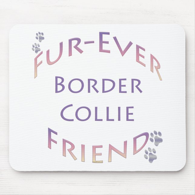 Border Collie Furever Mouse Mat (Front)