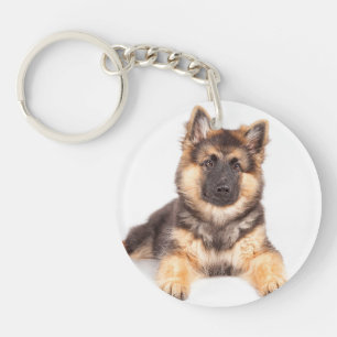 Border Collie German Shepherd Mix Key Ring