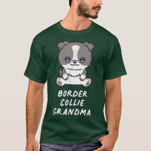 Border Collie Grandma Kawaii Anime Dog Lover Owner T-Shirt