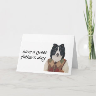 Border Collie Greeting Card~Father's Day Card