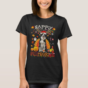 Border Collie Halloween Christmas Dog Happy Hallot T-Shirt