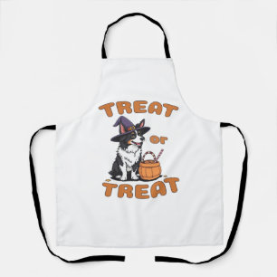 Border Collie Halloween Dog Costume “Treat or Trea Apron