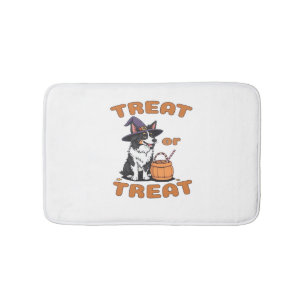 Border Collie Halloween Dog Costume “Treat or Trea Bath Mat