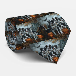 Border Collie Halloween Night Doggy Delight Tie