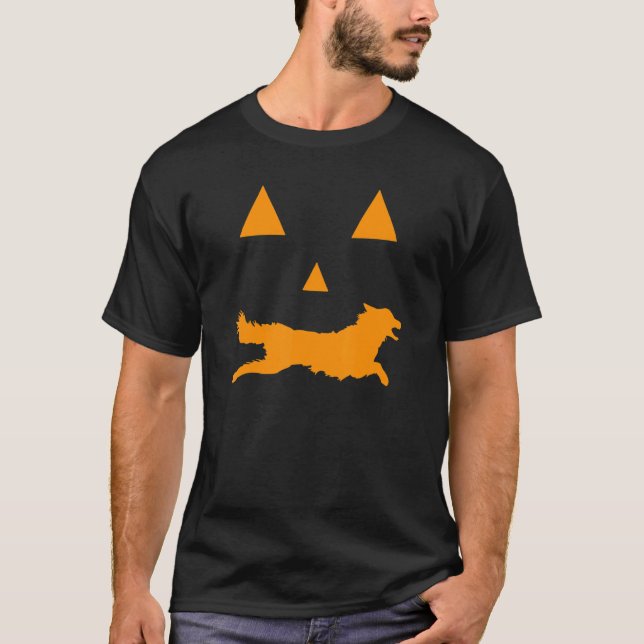 Border Collie Halloween Spooky Face  Dog Classic T-Shirt (Front)