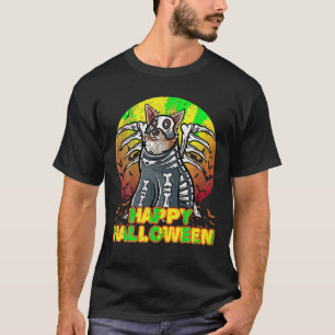 Border Collie Happy Halloween Costume Skeleton T-Shirt