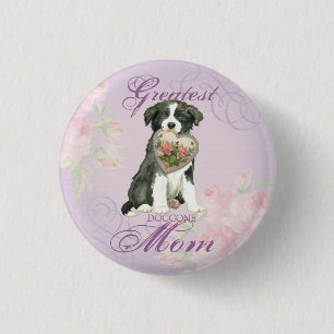 Border Collie Heart Mum 3 Cm Round Badge