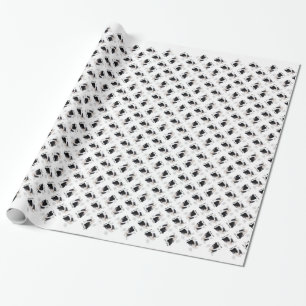 Border Collie History Design Wrapping Paper