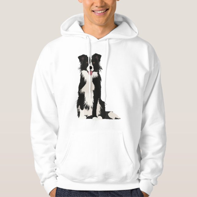 Border Collie Illustration! Hoodie (Front)