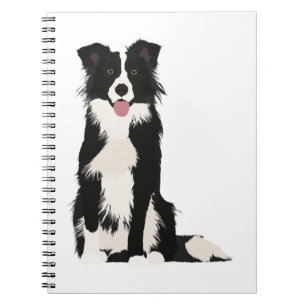 Border Collie Illustration! Notebook