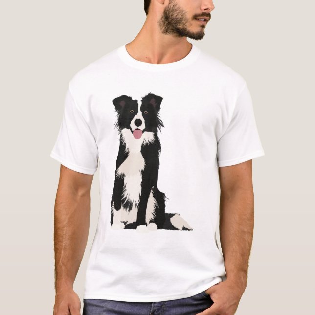 Border Collie Illustration! T-Shirt (Front)
