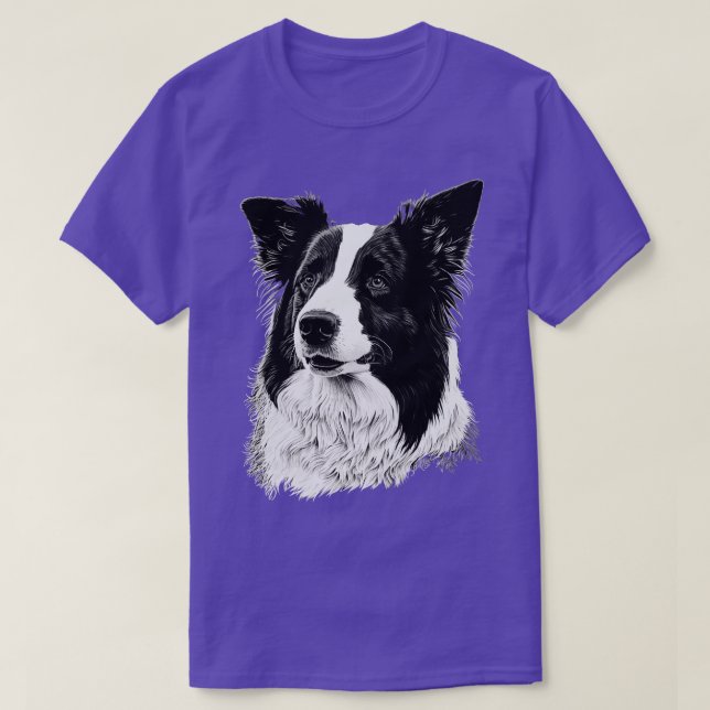 Border Collie illustration vector style T-Shirt (Design Front)