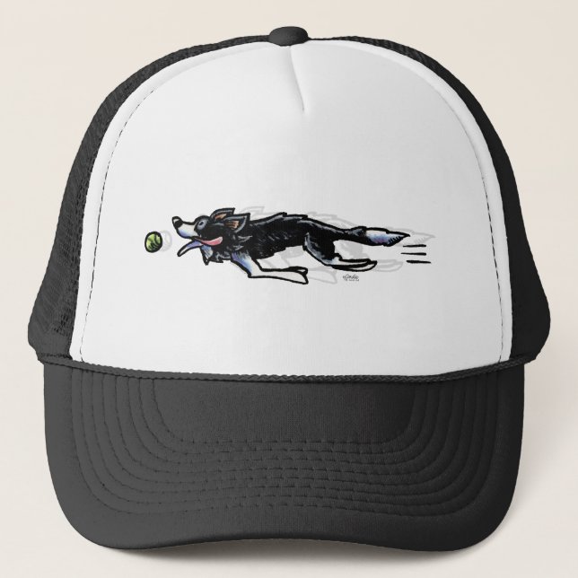 Border Collie in Action Trucker Hat (Front)