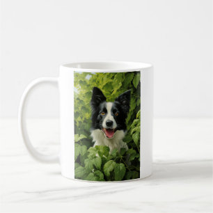Border Collie in green Coffee Mug