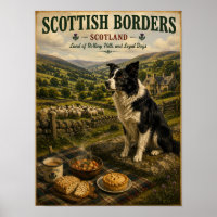 Border Collie in the Scottish Borders Vintage Trav