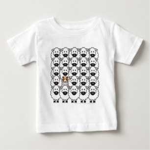 Border Collie in the Sheep Baby T-Shirt