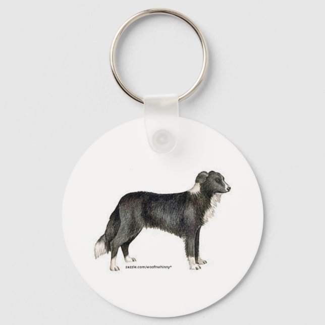 Border Collie Key Ring (Front)