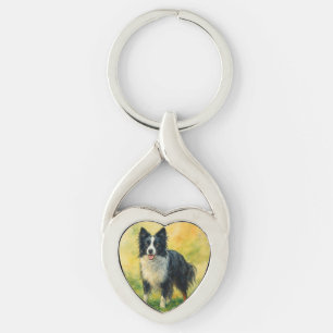 Border Collie Key Ring