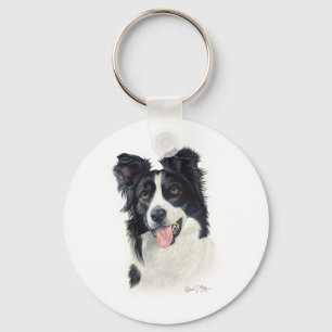 Border Collie Key Ring
