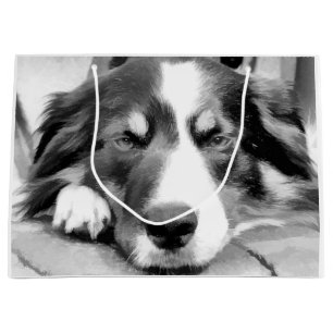 BORDER COLLIE LARGE GIFT BAG
