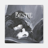  Border Collie Laying Down Painting Personalised