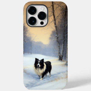 Border Collie Let It Snow Christmas Case-Mate iPhone 14 Pro Max Case